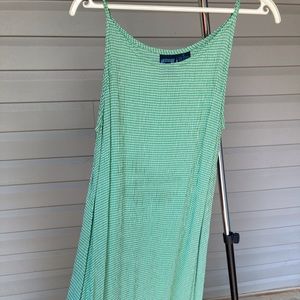 Vintage 1990s green gingham mini-dress